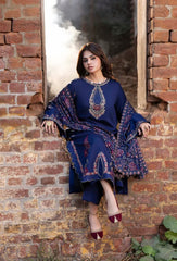 Izel - Winter 3PC Dhanak Embroidered Suit - Sw1502