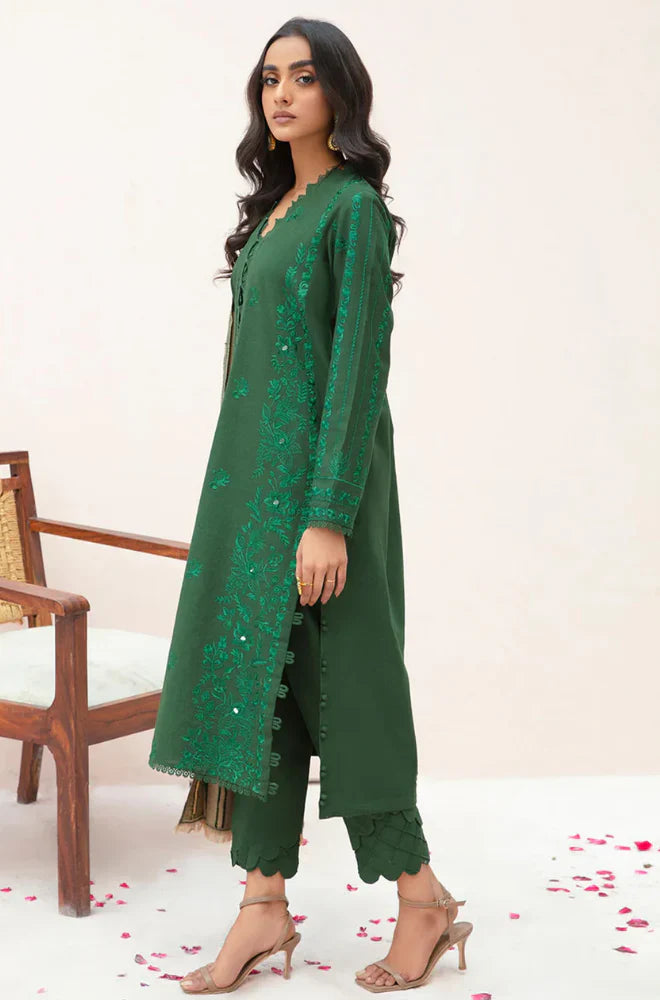 Swagiwear Sapphire - Winter 3PC Dhanak Embroidered Suit - 