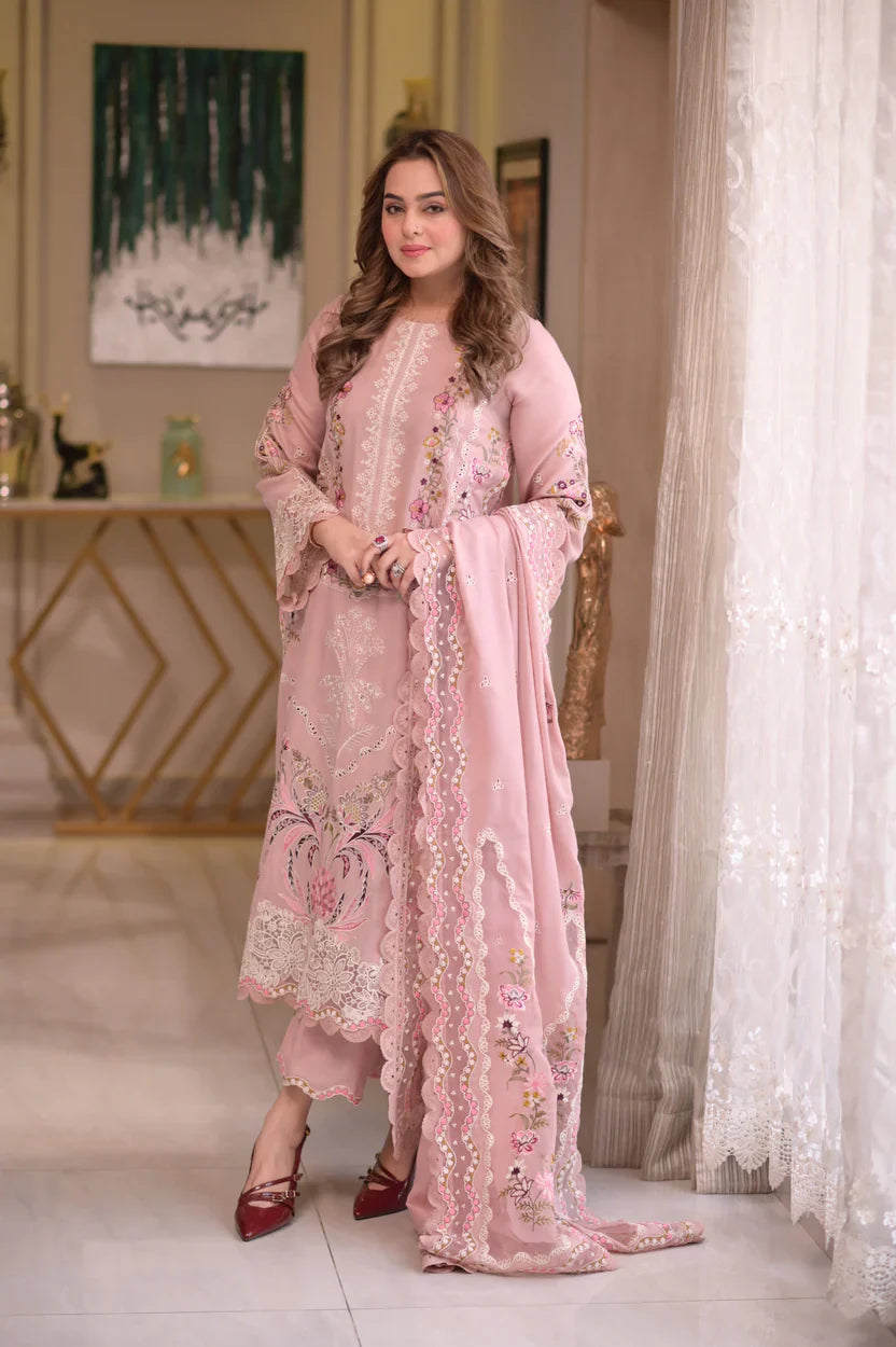 Swagiwear ANEELA’S - Unstitched Luxury Lawn Heavy Embroidered 3PC Suit - 