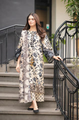 Swagiwear Sapphire - Winter 3PC Karandi Digital Print Dress - 