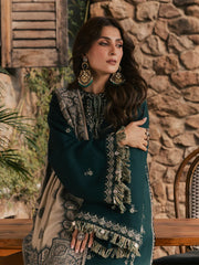 Izel - Winter 3PC Dhanak Embroidered Suit - Sw1558