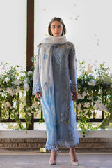 Swagiwear Nadia Farooqi-Embroidered 3pc organza dress with organza duppata. 