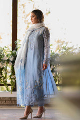 Swagiwear Nadia Farooqi-Embroidered 3pc organza dress with organza duppata. 