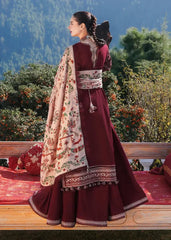 Swagiwear Hussain Rehar - 3PC Dhanak Chickenkari Embroidered Suit - 