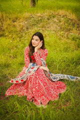 SwagiWear - Summer 3PC Lawn Digital Print Dress - Sw1262