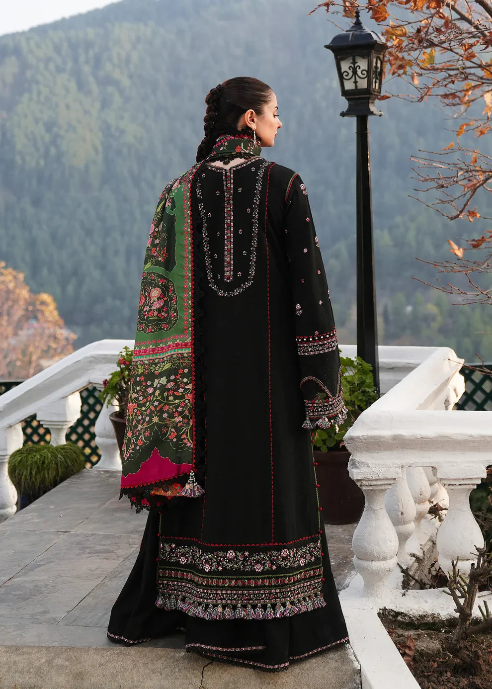 Swagiwear Hussain Rehar Winter Embroidered 3pc Dhanak Suite - 