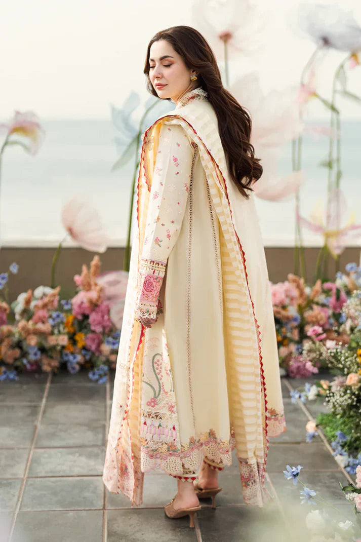 Swagiwear Qalamkaar 3PC Unstitched Lawn Embroidered ChickenKari - 