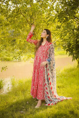 SwagiWear - Summer 3PC Lawn Digital Print Dress - Sw1262