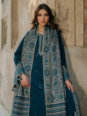 Swagiwear IZEL LUXURY UNSTITCHED WINTER DHANAK EMBROIDERED 3PC - 