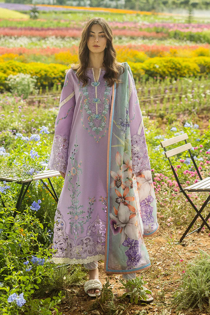 Swagiwear Maria B - 3PC Lawn Chickenkari Embroidered Suit - 