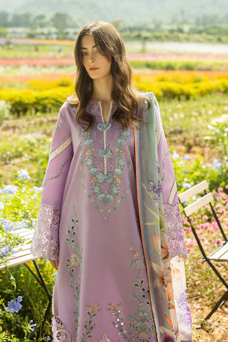 Swagiwear Maria B - 3PC Lawn Chickenkari Embroidered Suit - 
