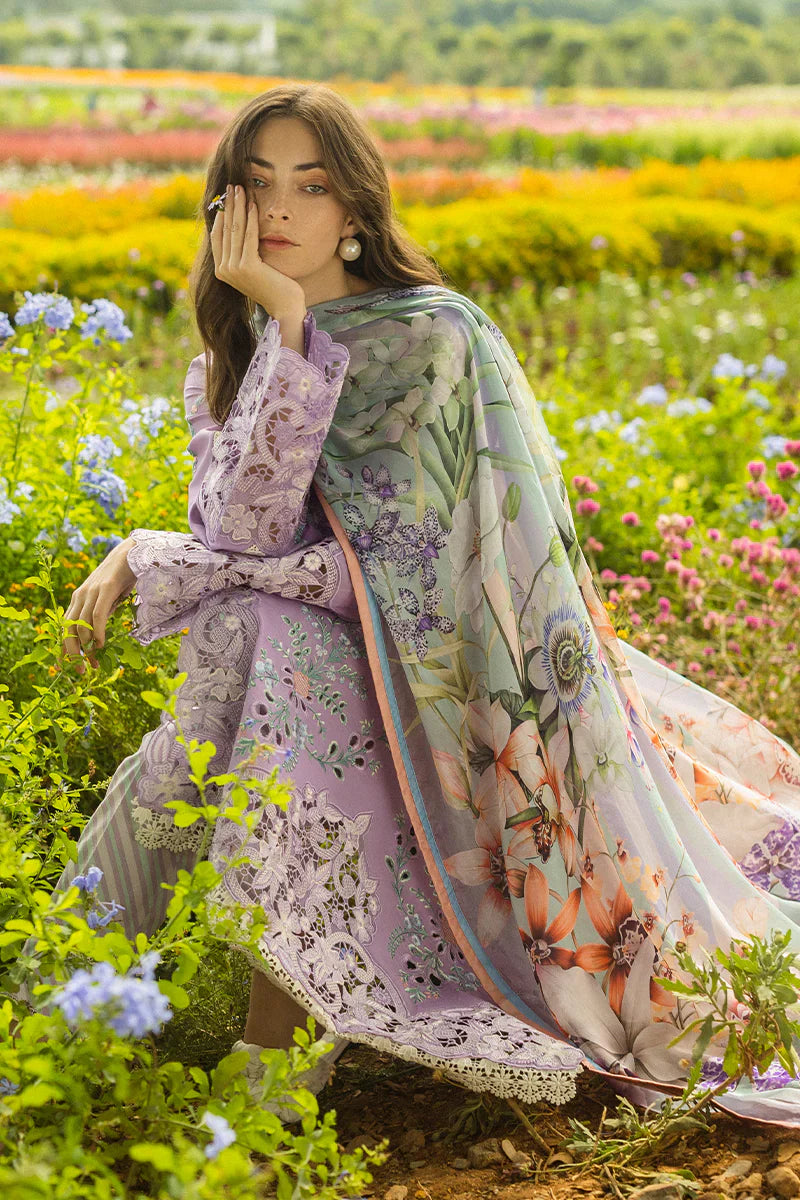 Swagiwear Maria B - 3PC Lawn Chickenkari Embroidered Suit - 