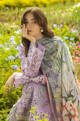 Swagiwear Maria B - 3PC Lawn Chickenkari Embroidered Suit - 