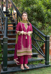 Swagiwear MEENA 3-PC Front fully lawn Emb with bamber chiffon dubbta Embroidered 