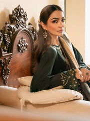 Swagiwear IZEL-3PC LAWN EMBROIDERED SHIRT WITH CHIFFON PRINT Dupatta - 