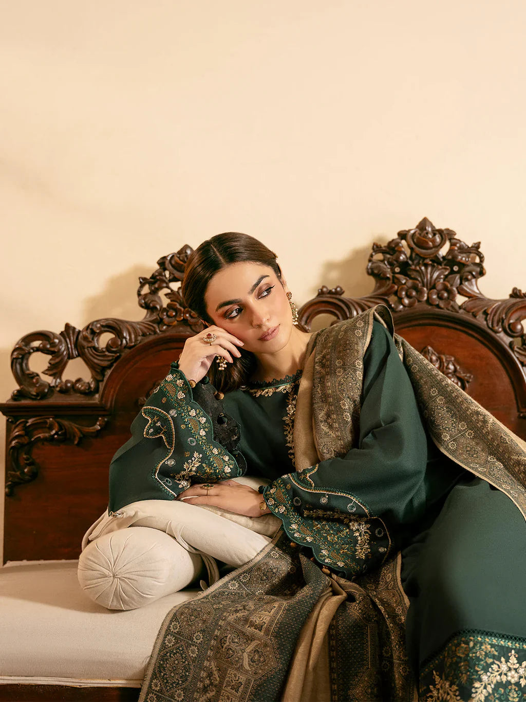 Swagiwear IZEL-3PC LAWN EMBROIDERED SHIRT WITH CHIFFON PRINT Dupatta - 