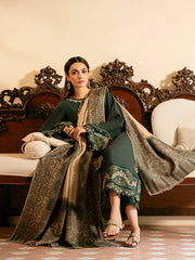 Swagiwear IZEL-3PC LAWN EMBROIDERED SHIRT WITH CHIFFON PRINT Dupatta - 