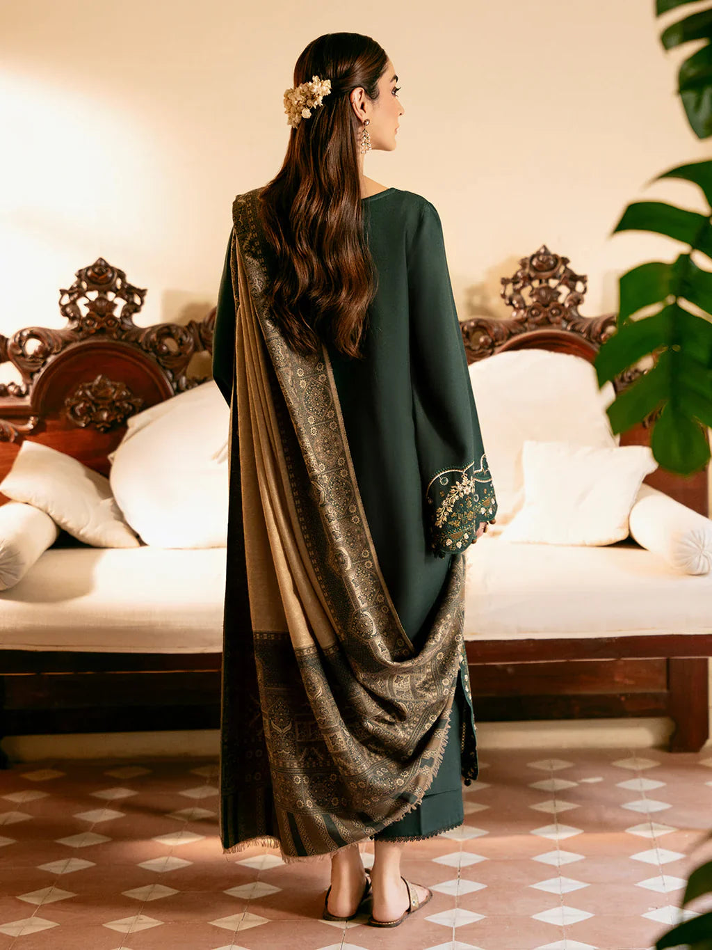 Swagiwear IZEL-3PC LAWN EMBROIDERED SHIRT WITH CHIFFON PRINT Dupatta - 