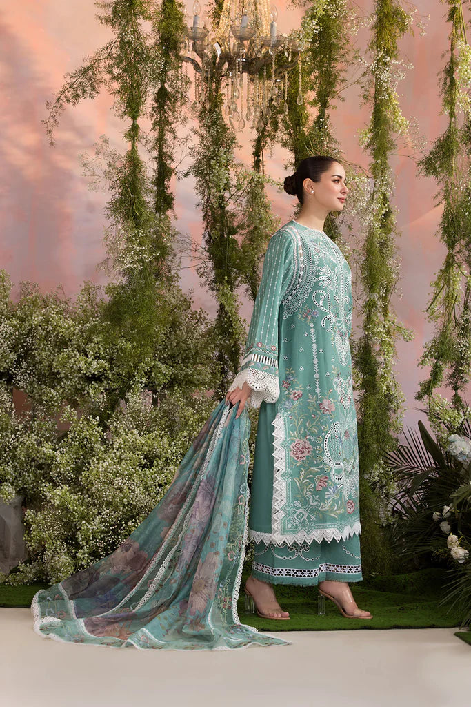 Swagiwear Sobia Nazir - Summer 3PC Lawn ChickenKari Embroidered Suit - 