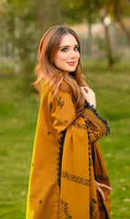 Libass -Winter 3PC Dhanak Embroidered Suit - Sw1505