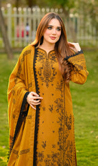 Libass -Winter 3PC Dhanak Embroidered Suit - Sw1505