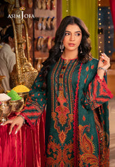 Swagiwear Asim Jofa - Winter 3PC Karandi Digital Print Dress - 