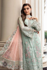 Swagiwear 3PC Organza Heavy Embroidered Shirt With Embroidered Organza Dupatta 