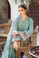 Maria B, unstitched 3 piece lawn embroidered suit Sw885