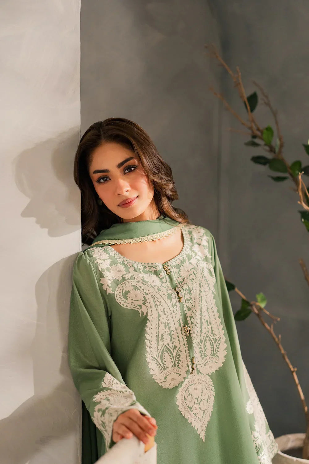 Swagiwear Mirana - Summer 3PC Lawn Embroidered Suit - 