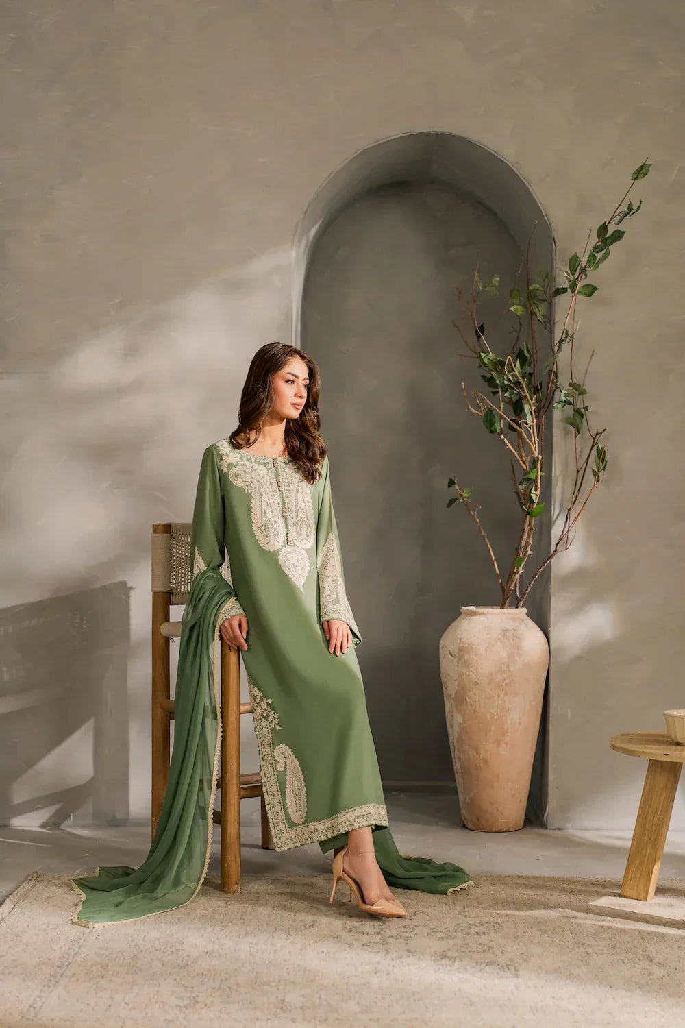 Swagiwear Mirana - Summer 3PC Lawn Embroidered Suit - 