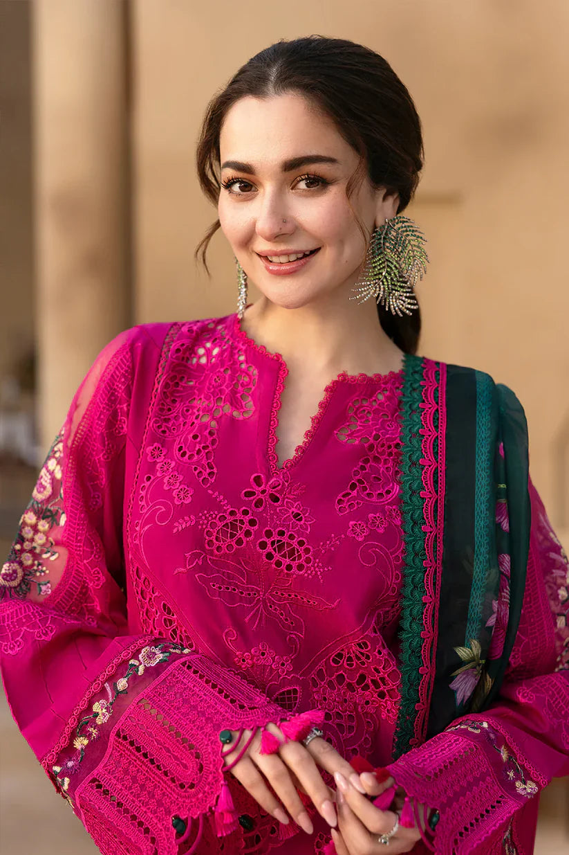 Swagiwear Rehan Rehar 3 Piece Embroidered Dhanak Suit - 
