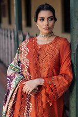 Swagiwear Nureh - unstitched 3 piece Lawn sequence embroidered suit - 