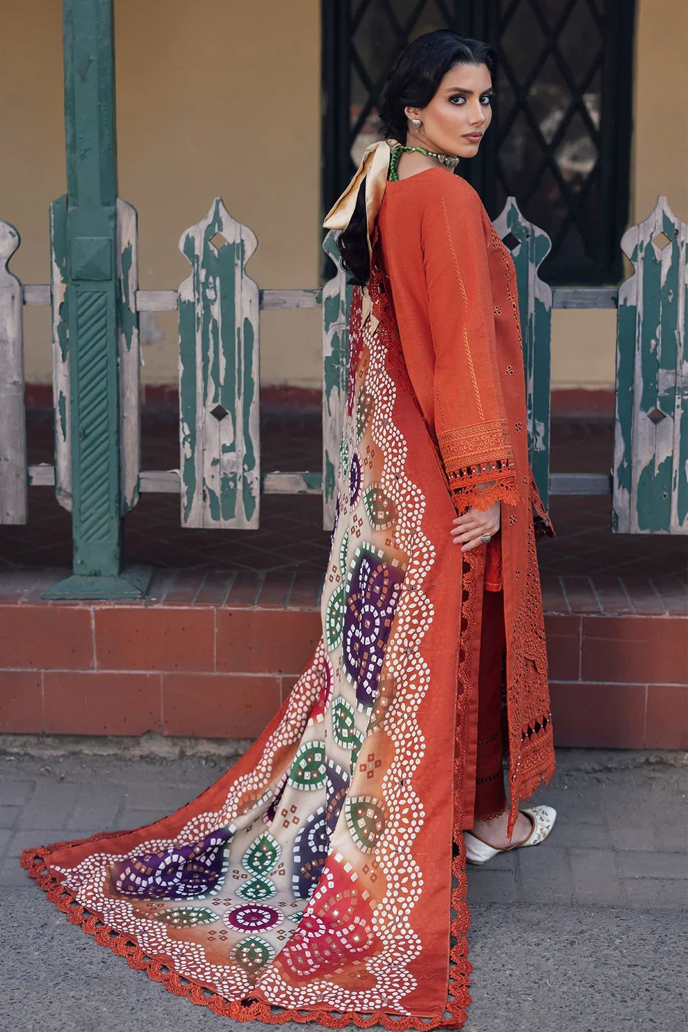 Swagiwear Nureh - unstitched 3 piece Lawn sequence embroidered suit - 