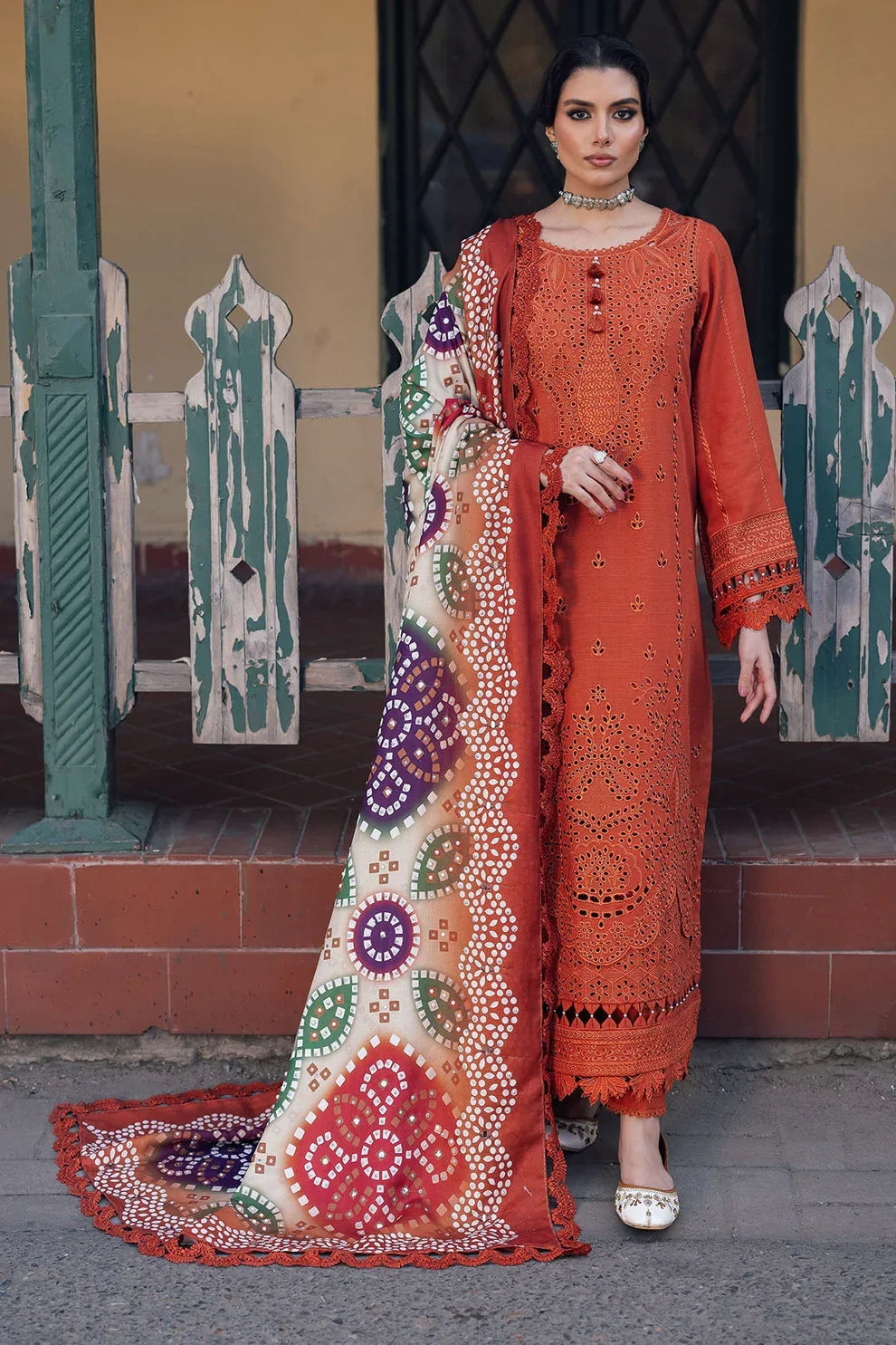 Swagiwear Nureh - unstitched 3 piece Lawn sequence embroidered suit - 