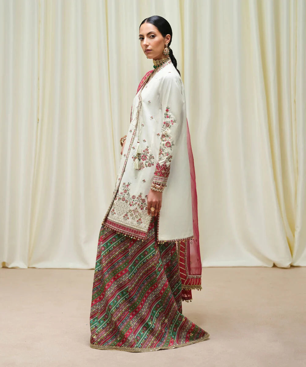 Swagiwear AsimJofa - Unstitched 3 piece Sequin embroidered Lawn suit - 