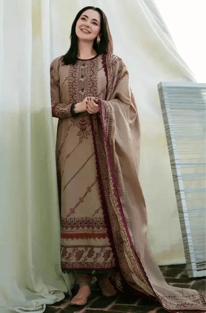 Swagiwear Florent - Winter 3PC Dhanak Embroidered Suit - 