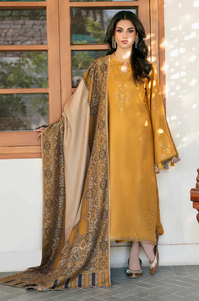 Swagiwear izel - Winter 3PC Dhanak Embroidered Suit - 