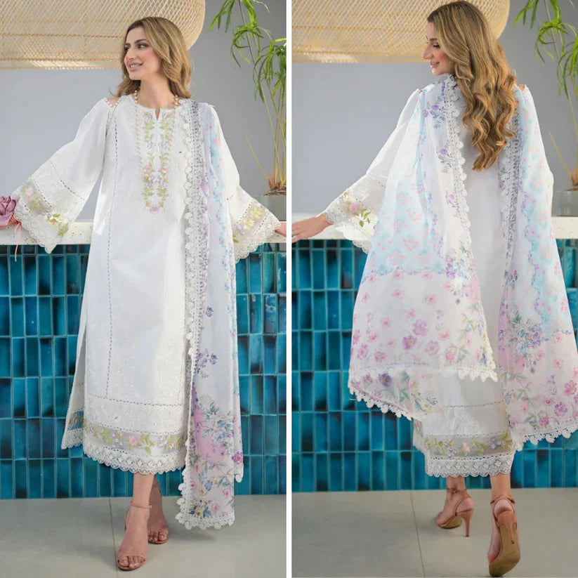 JAZMIN SUMMER 3PC LAWN EMBROIDERED Sw883