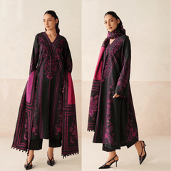 Swagiwear Asim Jofa - Winter 3PC Karandi Digital Print Dress - 