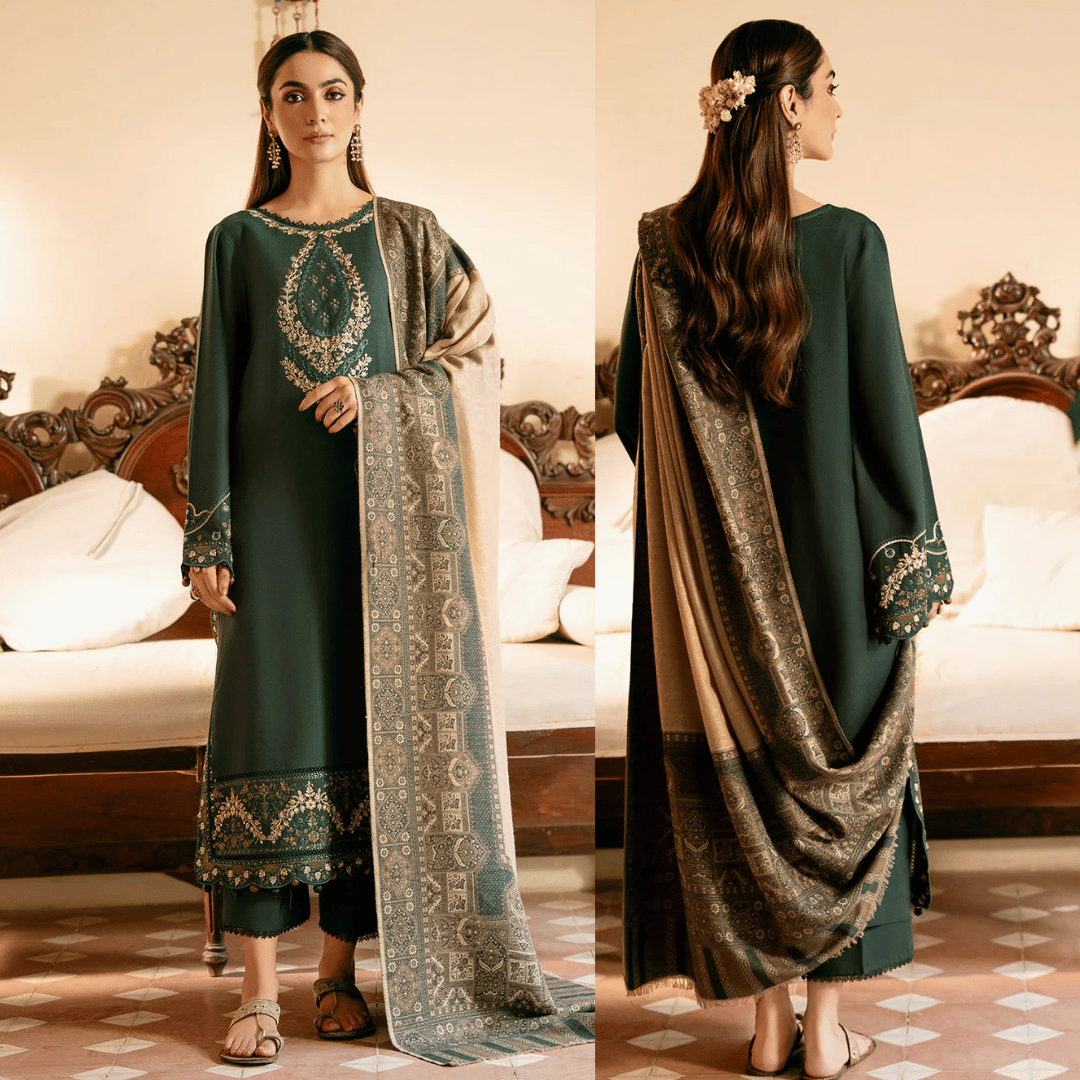 Swagiwear IZEL-3PC LAWN EMBROIDERED SHIRT WITH CHIFFON PRINT Dupatta - 