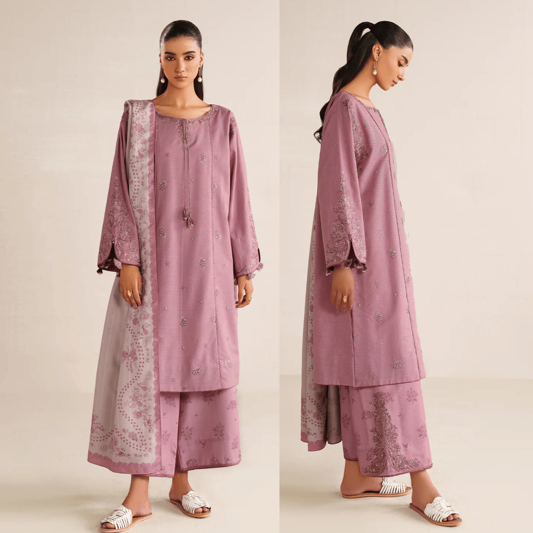Swagiwear iznik - Summer 3PC Lawn Embroidered Suit - 