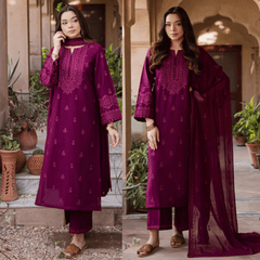 Batik - Summer 3PC Lawn Embroidered Suit - Sw1299