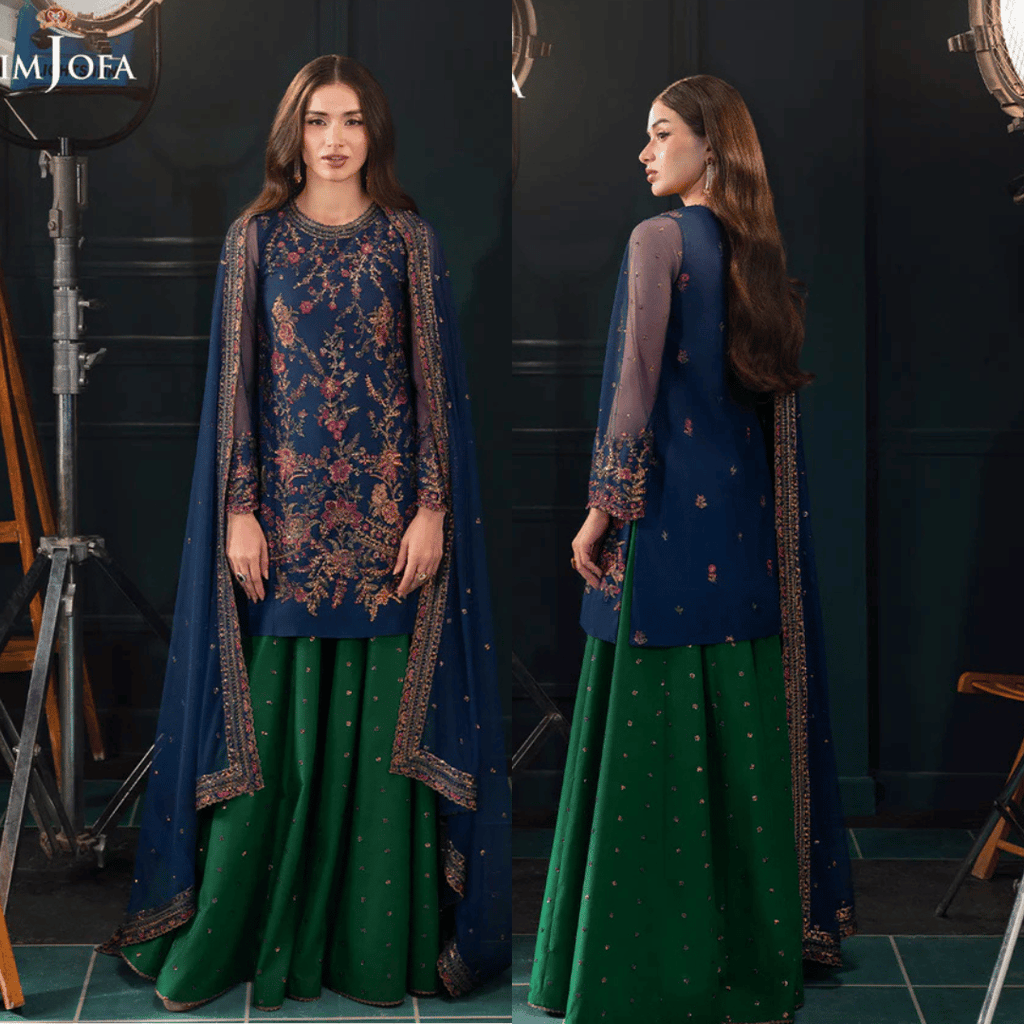 Swagiwear AsimJofa - Unstitched 3 piece Sequin embroidered Lawn suit - 