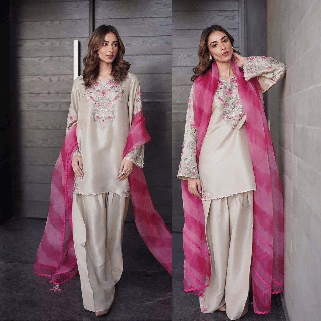 Swagiwear Swagiwear - 3PCs Embroidered Lawn Dress With Manaar Dupatta - 