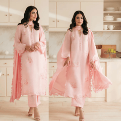 Swagiwear Nisa, Lawn 3.piece embroidered Summer suit with Orgenza dupatta - 