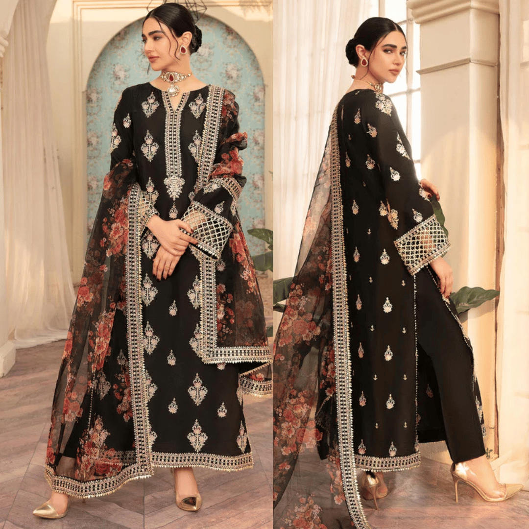 Swagiwear Swagiwear - Unstitched Luxury Lawn Heavy Embroidered 3PC Suit - 