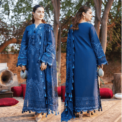 SwagiWear - Summer 3PC Lawn Chikenkari Embroidered Shirt - Sw1338