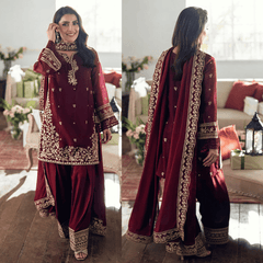 SwagiWear - 3PC EMBROIDERED LAWN SUIT - Sw1354
