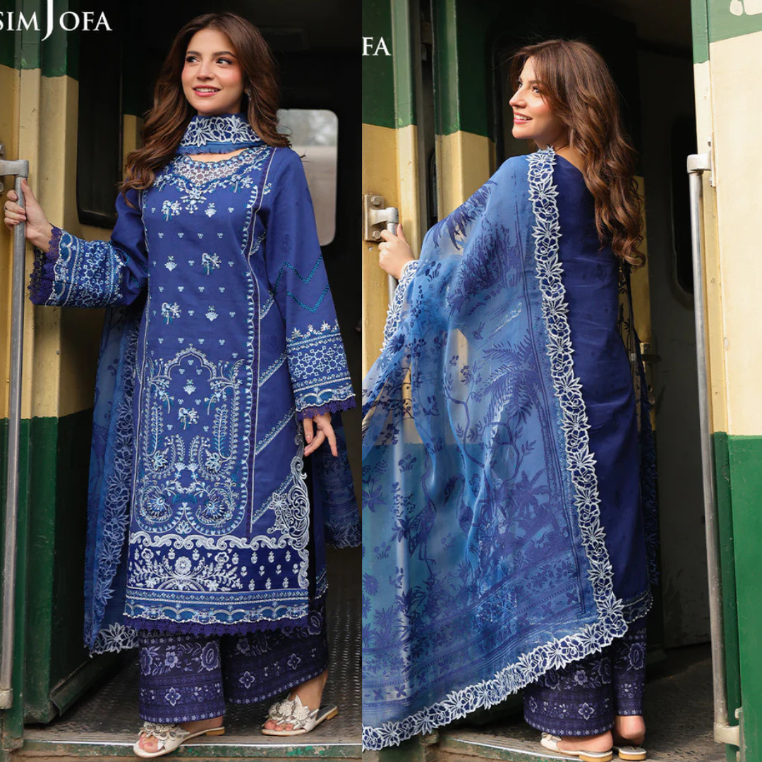 Asim Jofa - Summer 3PC polly Lawn Digital Printed Dress - Sw1400