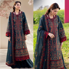 AsimJofa - Summer 3PC Lawn Embroidered Suit - Sw1401